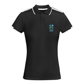 Polo polyester manches courtes pour femme bicolore 140 g/m² Roly 