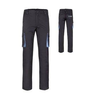 Pantalon de travail élastique multipoches bicolore 240 g/m²