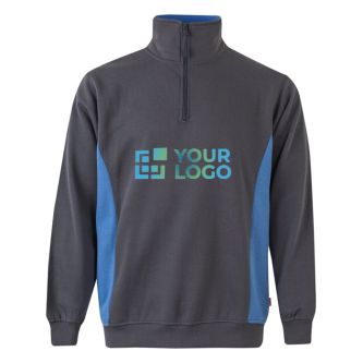 Pull de travail molletonné avec demi-fermeture éclair 260 g/m²