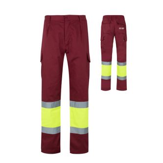 Pantalon de travail coton et polyester réfléchissant 210 g/m² 