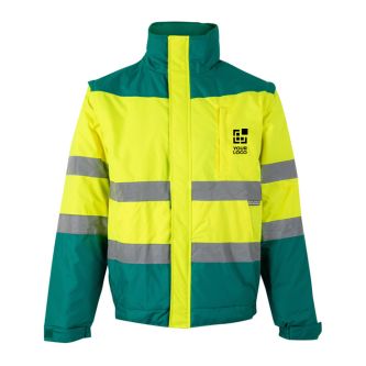 Veste de travail unisexe bicolore en polyester 180 g/m² 