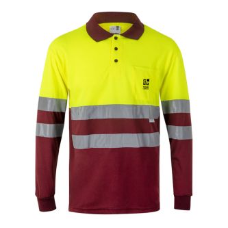 Polo de travail manches longues extra large polyester 160 g/m² 