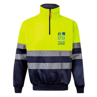Pull de travail en polaire avec col montant 300 g/m²