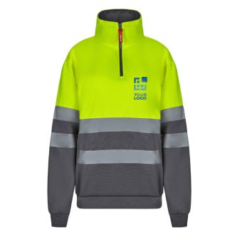 Pull de travail en polyester avec tissu polaire 300 g/m²