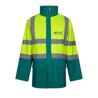 Parka de travail 4 en 1 en polyester enduit PU 180 g/m² 
