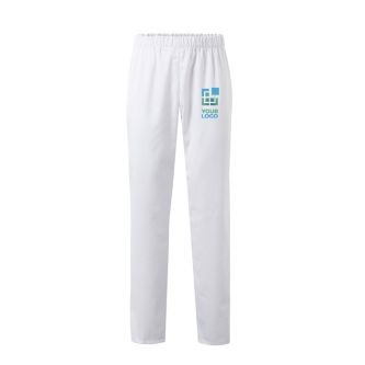 Pantalon en sergé coton et polyester couleur blanche 190 g/m² 