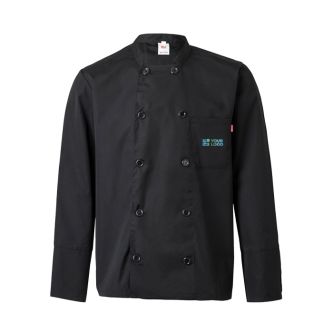 Veste de cuisine à manches longues en polyester et coton 175 g/m² 