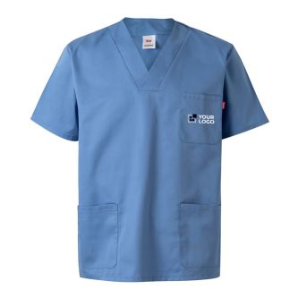 Tunique en sergé à manches courtes polyester et coton 190 g/m² 