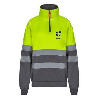 Pull polaire grande taille polyester avec col montant 300 g/m² 