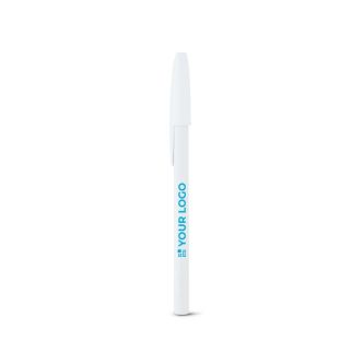 Stylo pour client avec le corps blanc avec zone d'impression