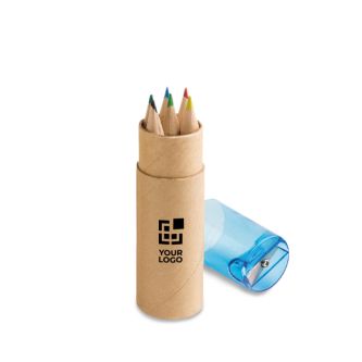 Ensemble de 6 crayons de couleur pour enfants dans un étui tubulaire