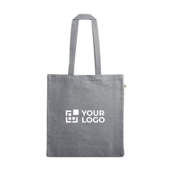 Sac en coton publicitaire recyclé 140 gr/m2 vue avec zone d'impression