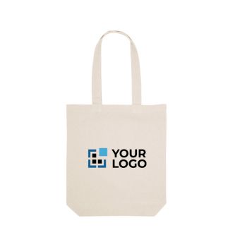 Sac de courses naturel en coton avec anses longues 220 g/m²