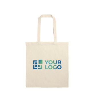 Sac polyvalent naturel en coton et polyester avec anses 140 g/m²