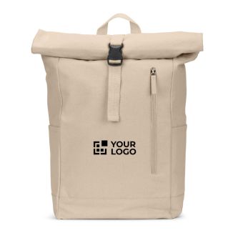 Sac à dos roll-top avec fermeture supérieure et poches 17L 380 g/m²