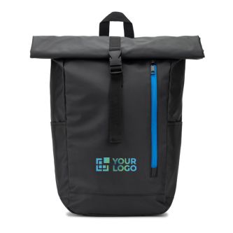 Sac à dos roll-top de voyage en polyester recyclé imperméable 14"