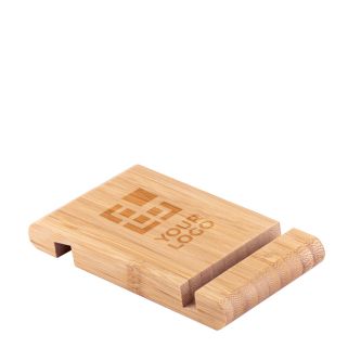 Support pour téléphone en bambou avec deux fentes de chaque côté