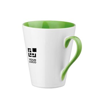Mug en céramique original, anse et intérieur colorés et 320 ml