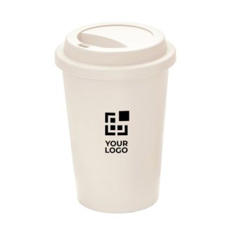 Tasse à emporter en plastique réutilisable, couvercle 450ml
