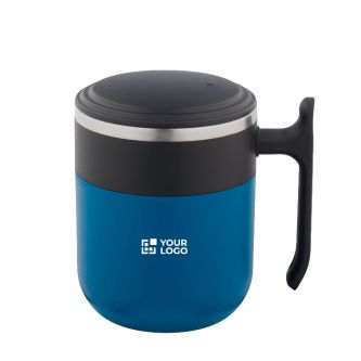 Mug de voyage double paroi, finition mate, base antidérapante, 400 ml