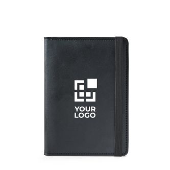 Porte-passeport en similicuir avec protection RFID et élastique