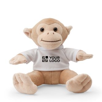 Peluche en forme de singe avec t-shirt à personnaliser