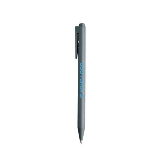Stylo en plastique unicolore avec encre bleue style gel avec zone d'impression
