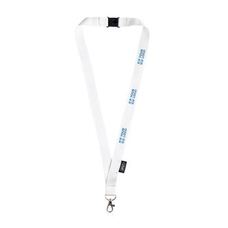Lanyard en RPET avec sécurité et mousqueton en métal 3 cm avec zone d'impression