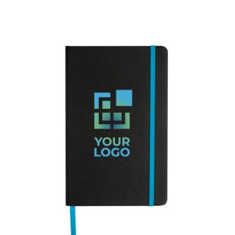 Carnet en cuir synthétique avec couverture A5 pages lisses avec zone d'impression