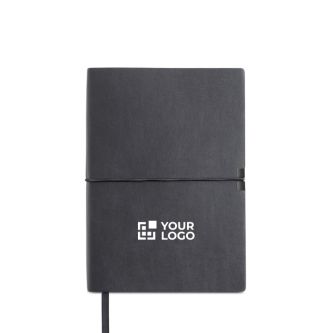 Carnet en cuir synthétique élastique horizontal A5 pages lignées