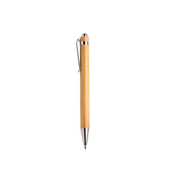 Crayon en bambou avec clip métallique et encre à écriture infinie