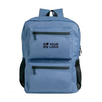 Sac à dos en cuir PU avec poches frontales et latérales en mesh 15,6’’