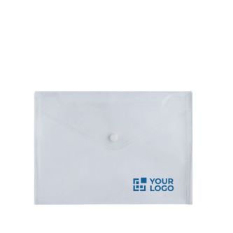 Porte-documents en plastique transparent pour documents A5 80 g/m² avec zone d'impression