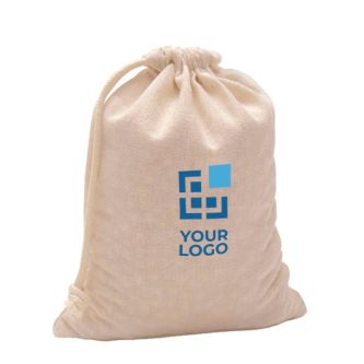 Sac en coton 100 % avec fermeture par cordon et nœud 180 g/m² avec zone d'impression