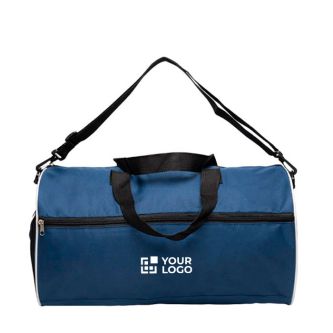 Sac de sport en polyester 600D avec poche pour chaussures avec zone d'impression