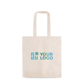 Sac durable en coton avec interlock et longues poignées 310 g/m² avec zone d'impression