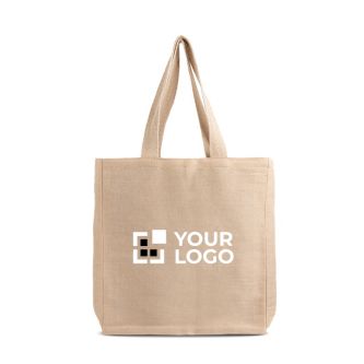 Grand sac écologique idéal pour les courses, fabriqué en jute