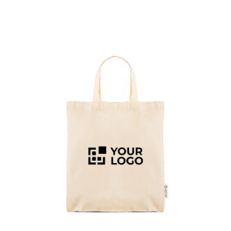 Sac à anses courtes en coton recyclé et plastique recyclé 140 g/m²