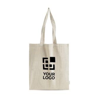 Sac en coton recyclé mélangé avec anses longues, résistance 8 kg