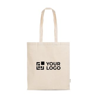Tote bag en matière recyclée avec anses longues 180 g/m²