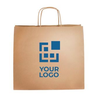 Sac très large en papier kraft pour faire les courses 100 g/m² avec zone d'impression