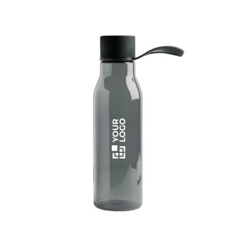 Bouteille en tritan avec bouchon en métal et anse en silicone 600 ml avec zone d'impression