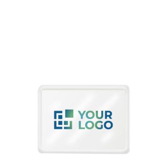 Identificateur en acrylique avec aimant et papier à 1 face 4,9x3,5 cm avec zone d'impression