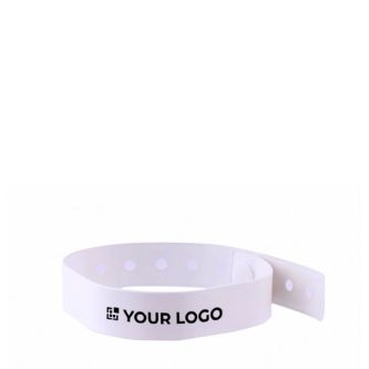 Bracelet fin en vinyle pour identification lors de festivals et fêtes avec zone d'impression