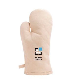 Gant en coton idéal pour cuisiner et éviter les brûlures avec zone d'impression