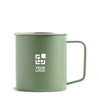 Tasse en acier inoxydable recyclé au design moderne avec anse, 400 ml