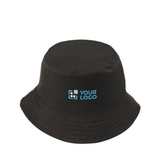 Chapeau bob réversible en nylon avec doublure intérieure en polaire avec zone d'impression