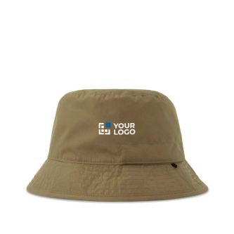 Chapeau bob réversible en polyester recyclé et imperméable 85 g/m2 avec zone d'impression
