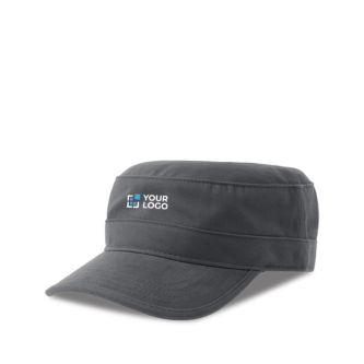 Casquette militaire en coton avec visière et velcro, 280 g/m²