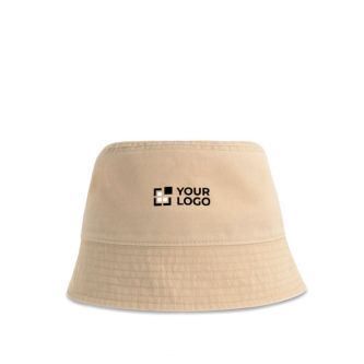 Bob en coton recyclé avec deux œillets 260 g/m² avec zone d'impression